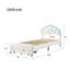 Smart LED White Velvet Upholstered Bed Frame With Storage Drawers, Scalloped Petal Headboard & App Control, European Single (90X200cm) & Double (140X200cm)-1450362949