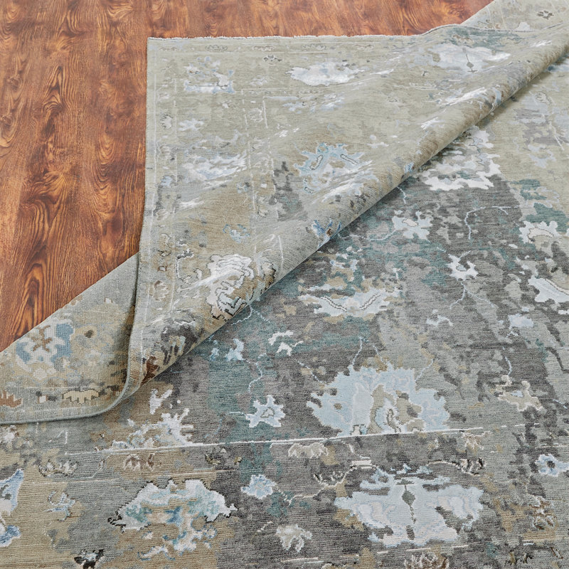 Illusion Weave Hand Knotted Abstract Area Rug, Runner 2'6" x 10'