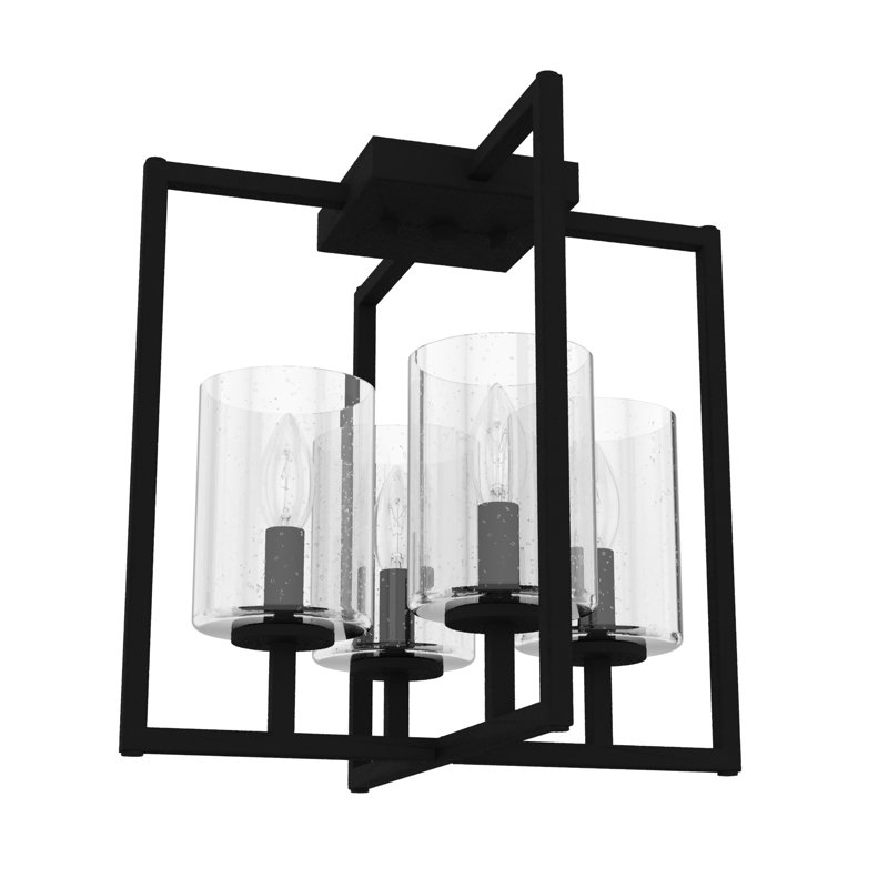 Kerrison Glass Flush Mount, Natural Iron