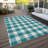 Colzie Flatweave Gingham Indoor / Outdoor Rug-109584057