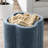 Chenille Flower Ottoman W/ Storage-1639809598