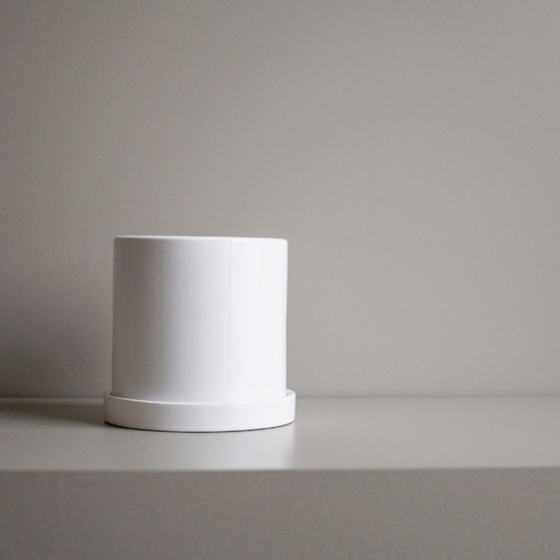 Ceramic Table Vase, White