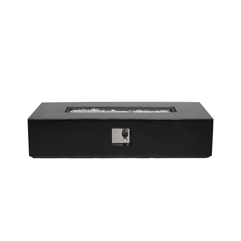 Rectangular Black Terrazzo Fireplace,56 inches