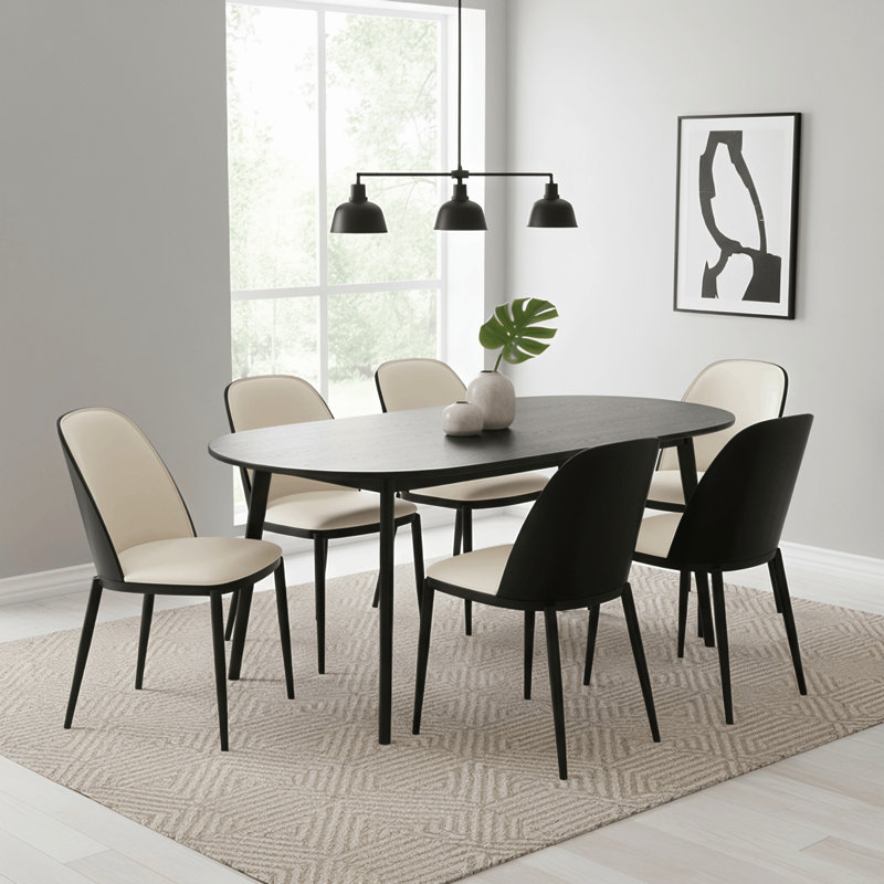 Chaise d'appoint Kelce, Black/White