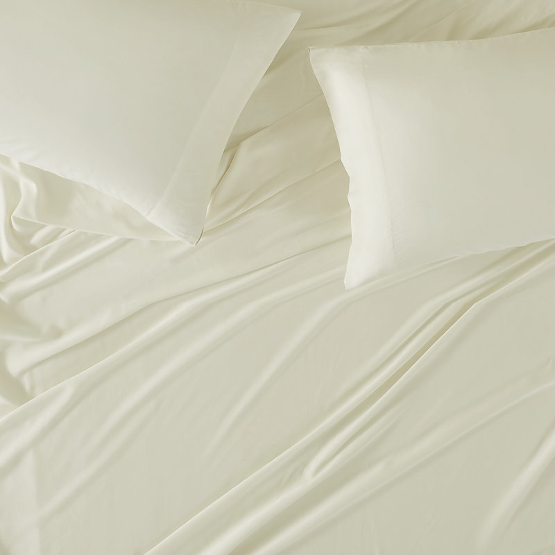 Frye 300 Thread Count Bamboo Sheet Set, Ivory, King Sheet Set