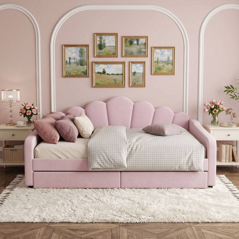 Upholstered Daybed with Storage Drawer