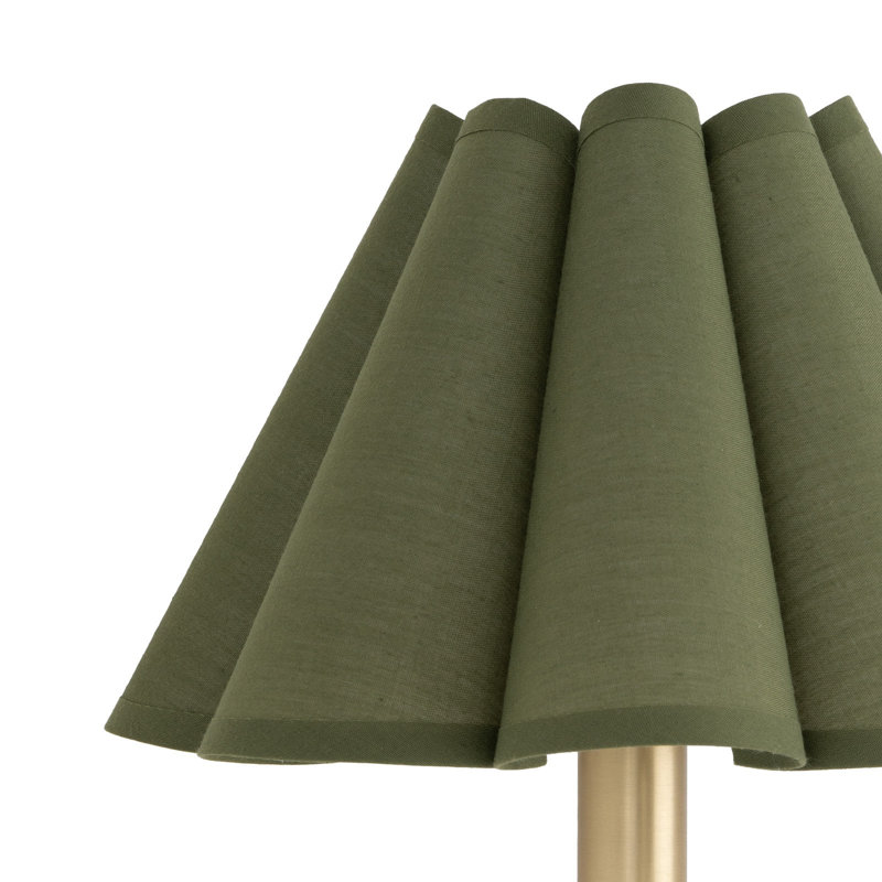 Polly 1 - Light Armed Sconce, Natural Brass, Green
