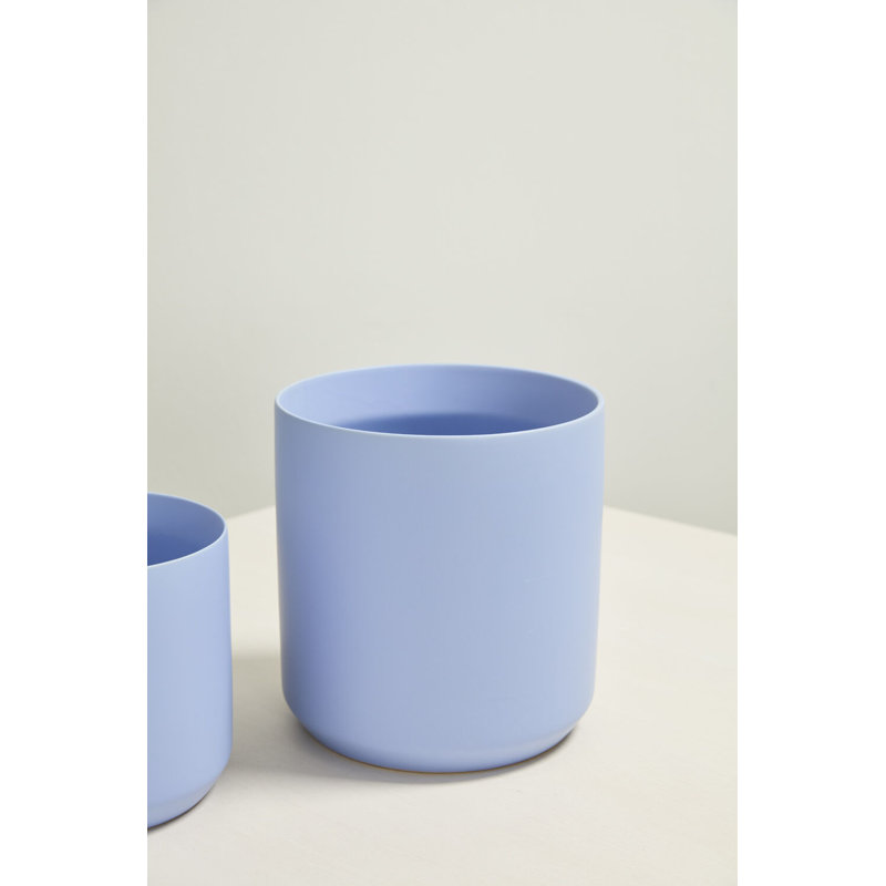 Spring Kendall Pot, Light Blue, 9" H x 8.5" W x 8.5" D