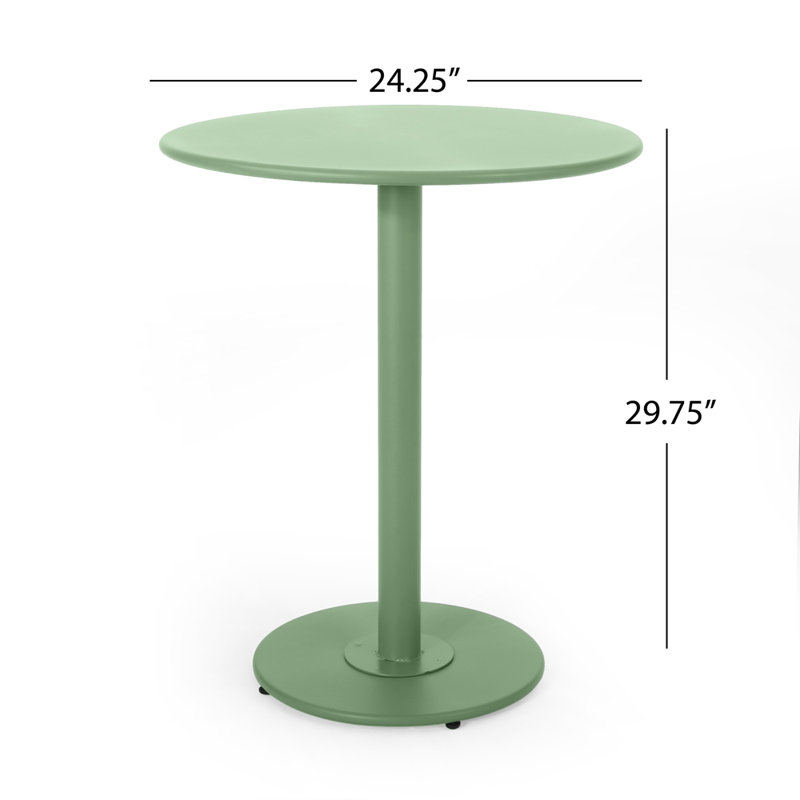 TERRA NOVA BISTRO SET with Modern Matte Finish and Durable Metal Frame for Outdoor Relaxation, Dark Green