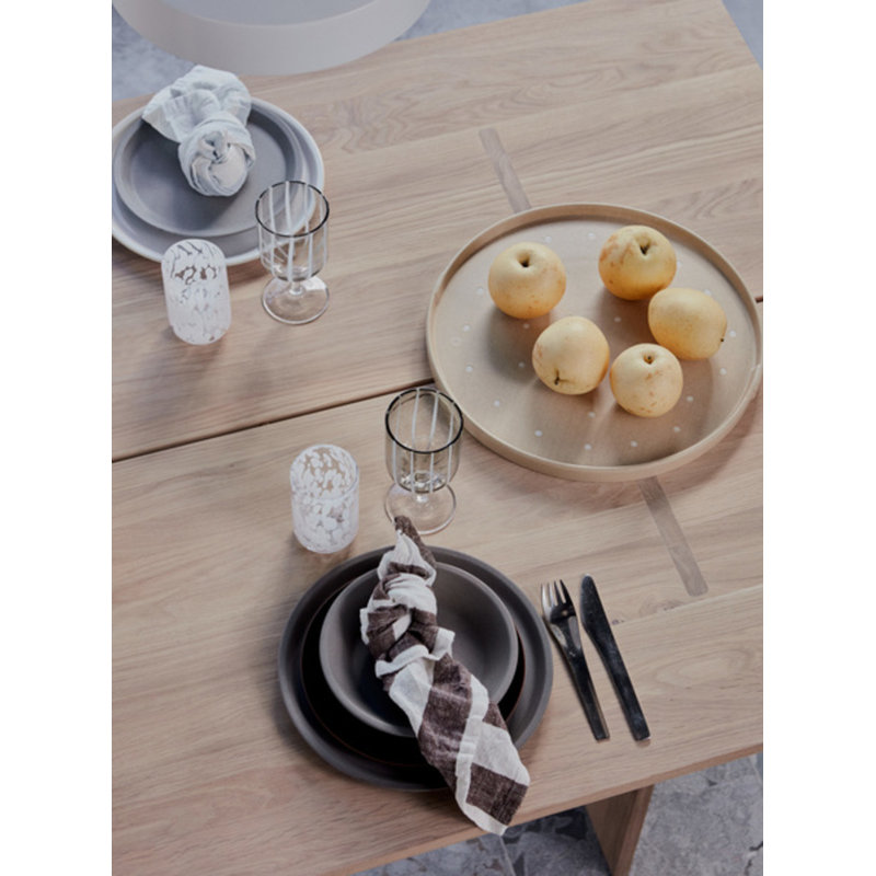 Yuka Handmade Earthenware Appetizer Plate, Gray