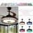 42 Inch Pendant Light - Black Bird's Nest Remote Control Inverter 7 Colour Bluetooth Invisible Fan Light - Perfect For Living Room/kitchen Island/bedroom