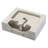 White Ceramic Rectangular Wall Mounted Sink - 21"X16". European Design With Faucet Hole And Overflow. Arc Beautiful. Elegant Kind. Quality. Low Water Absorption. Acid Stain Resistance. Smooth