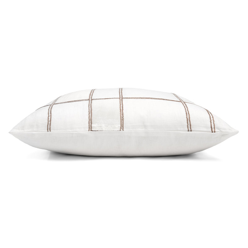 Rad Throw Pillow, 22"H x 22"W, Latte, Square