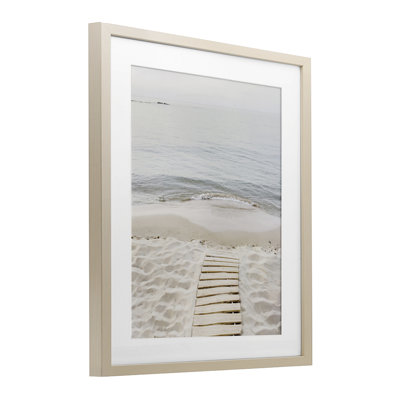 «Beachy Planked Walkway», reproduction sous verre encadrée, conception de Sissi et Seb