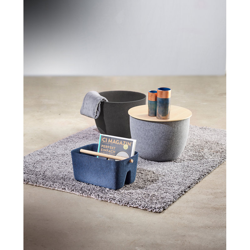 Ronda Tray Top Block End Table, Anthracite