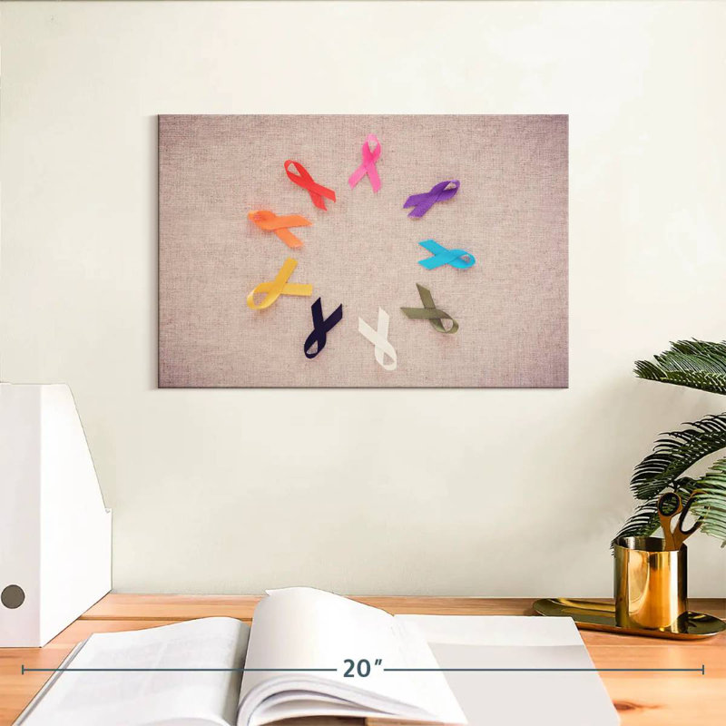 Symbole de sensibilisation au cancer Khyia, H 8 po x l 12 po