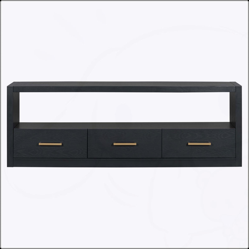 Mirod Stylish TV Stand with Ample Storage, Classic Design, Three Drawers, Spacious Surface, and Minimalist Metal Handles