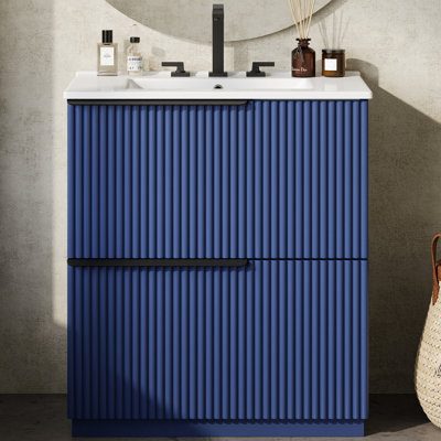 Meuble-lavabo moderne 30 po avec lavabo en céramique