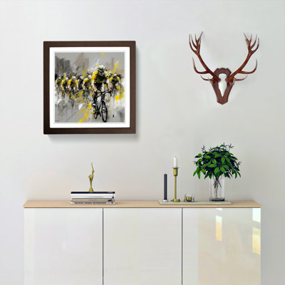 Tour De France Gestural Art - Framed Print