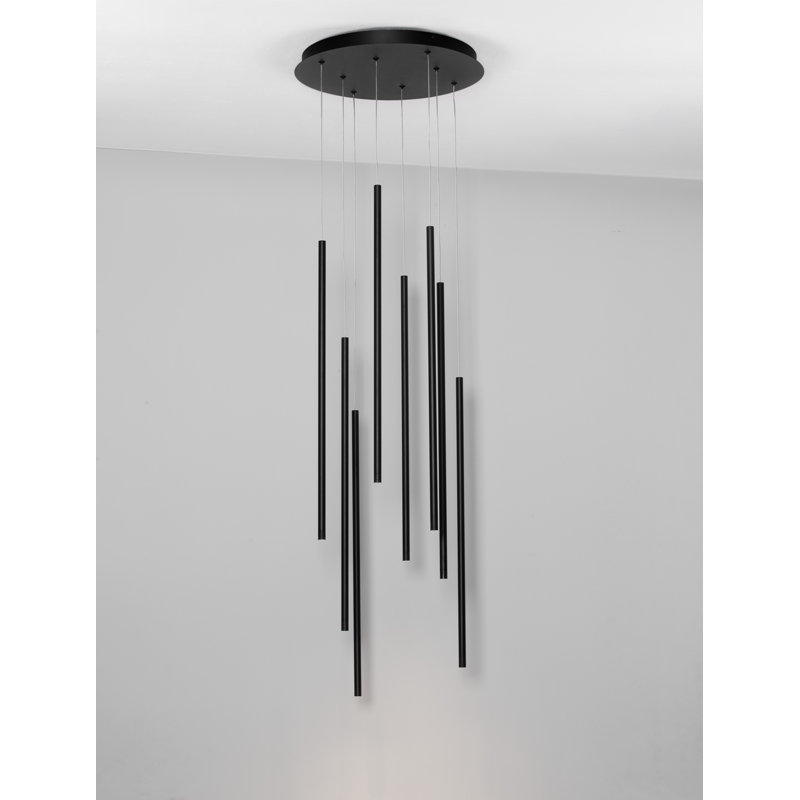 ELETTRA 8 - Light Black LED Pendant