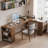 Tan Rectangular Solid Wood desks-107997178-107997180