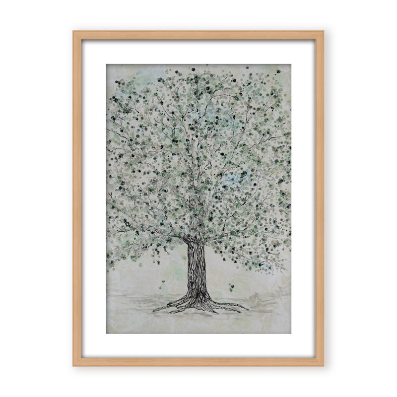 Nature Inspired "Lush Renewal" Canvas Wall Art By , 40" H x 30" W, Beige, Framed Print