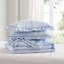 Charmants ensembles de literie brodés bleus, courtepointe double / grand en microfibre, style romantique pour les chambres de jeunes