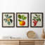 Feuillage antique et fruit VI - ensemble de 3 peintures sur toile encadrées-305686319-305686316