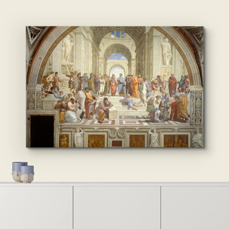 «Raphael, l'école d'Athènes sur toile» par Raphael