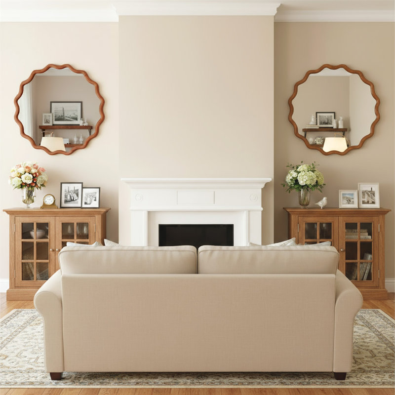 Miroir d'appoint 30 po, Brun