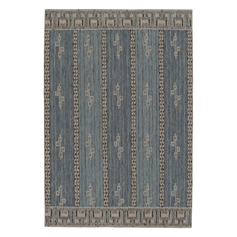 Scandinavian Wool Geometric Area Rug, Rectangle 6' x 9'
