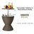 Table de bar d'extérieur en plastique avec plateau de table extensible Kaeto-47015476