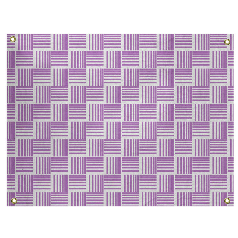 Jaya Polyester Tapestry, 50" H x 59" W, White/Violet