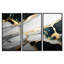 «Abstract Geode Gold and Green Marble I», reproduction sur toile 3 pièces-87917916-87917917