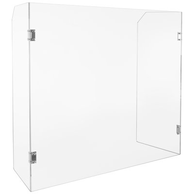 Mount-It Acrylic Protective Sneeze Guard | Foldable Clear Plexiglass Personal Protection Shield