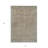 3' X 5' Tan Gray And Brown Oriental Washable Indoor Outdoor Area Rug