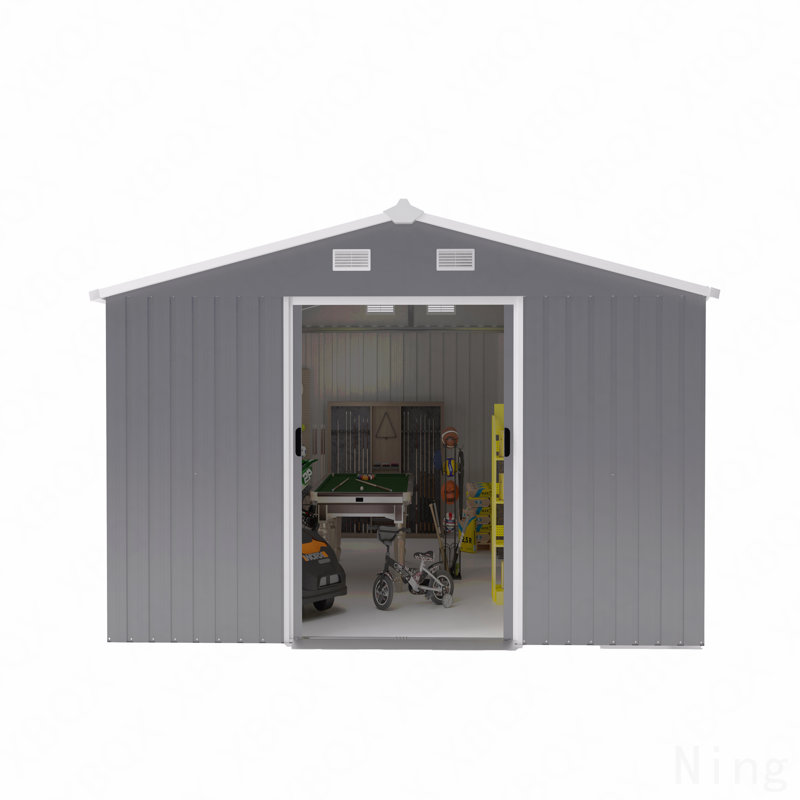 Two Daylight Windows, A Practical And Thoughtful Gift,Two Colors Can Be Freely Selected Storage Sheds, Gray