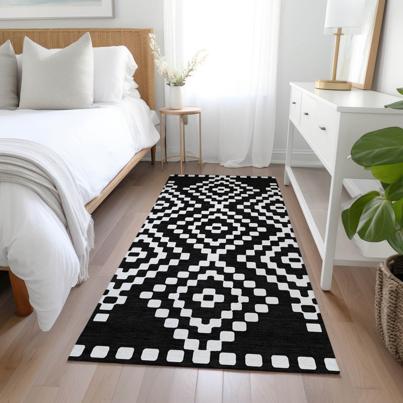 Malek Indoor/Outdoor Area Rug with Non-Slip Backing, Runner 2'3" x 7'6"