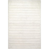 Amani Hand Knotted Wool Striped Area Rug in Cream