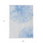 Tapis extérieur lavable abstrait bleu et ivoire 9 pi x 12 pi denim