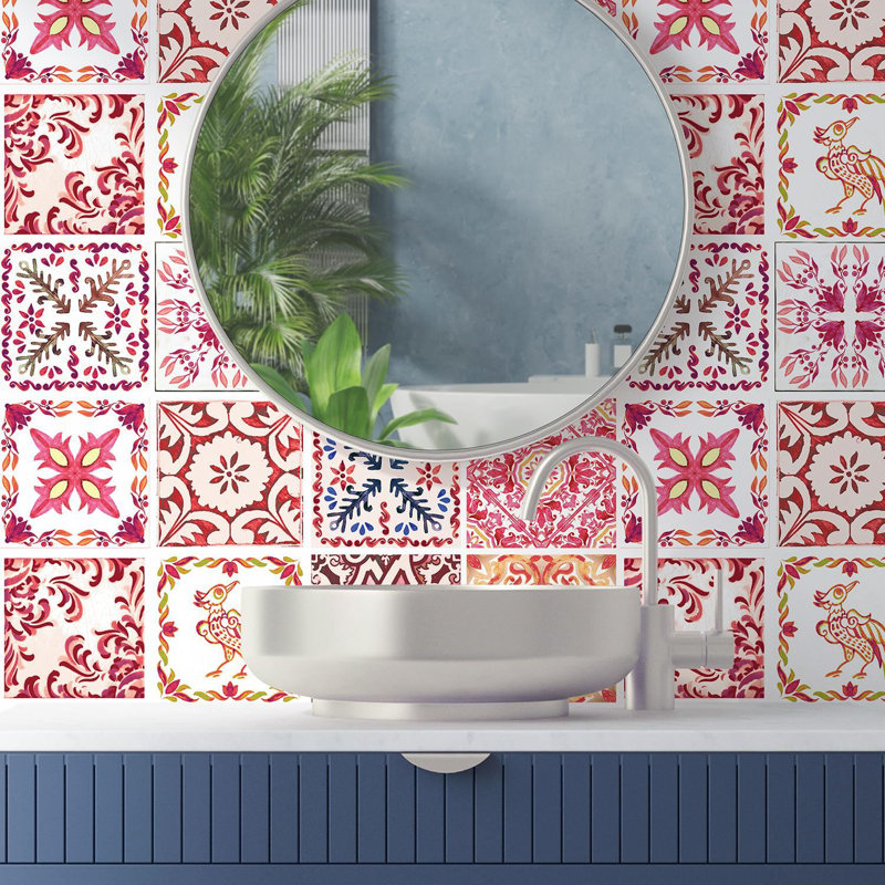 38.1cm W x 38.1cm L PVC Peel and Stick Mosaic Tile