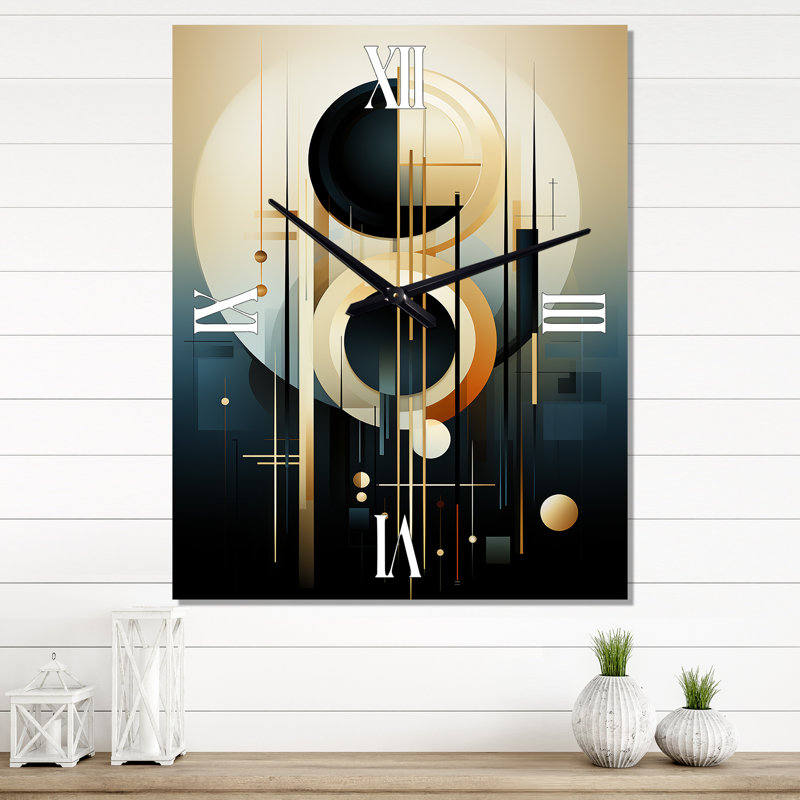 Vecteurs de vanille formes abstraites - Horloges murales formes abstraites, Grand