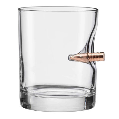 Rocks Glass With Real .308 Bullet - 11Oz
