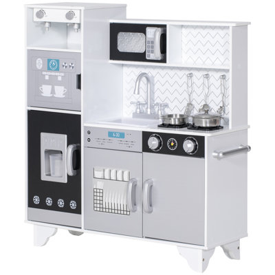 AIYAPLAY Kids Play Kitchen with Stove Sounds Microwave Sink for Ages 3-6
