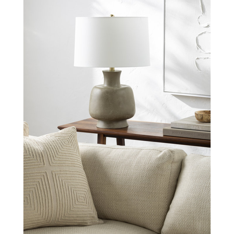 Lampe de table en résine Lobue, Beige