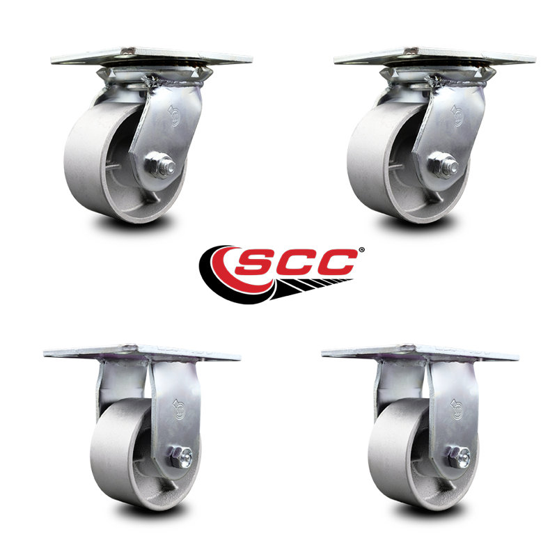 4 Piece Semi Steel Caster Set