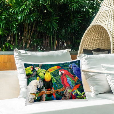 Coussin extérieur Rainforest Birds