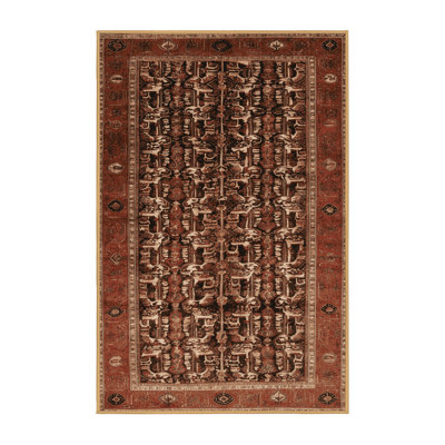 Tapis brun lavable à la machine