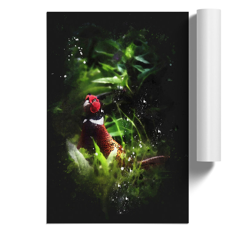 Pheasant Bird Vol.1 - Unframed Painting, 59cm H x 42cm W x 0.1cm D