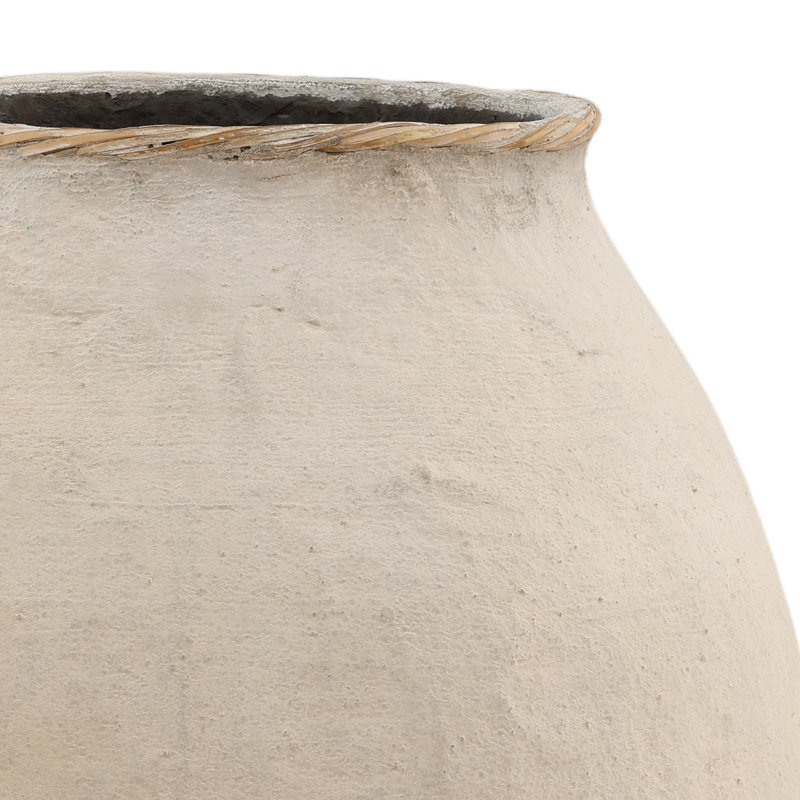 Kerrigan Planter Beige Small, Beige, 36" H x 25" W x 25" D